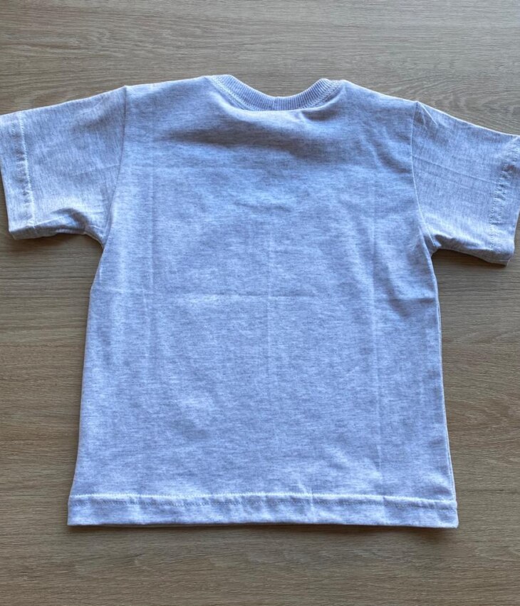 fernandaramoskids com br Camiseta Masculina Infantil Manga Curta Cinza com Estampa2