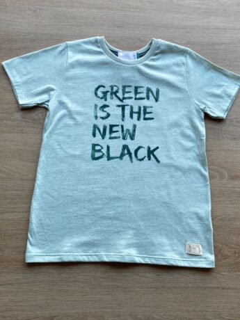 Camiseta Masculina Infantil Manga Curta Verde Água Fernanda Ramos Kids