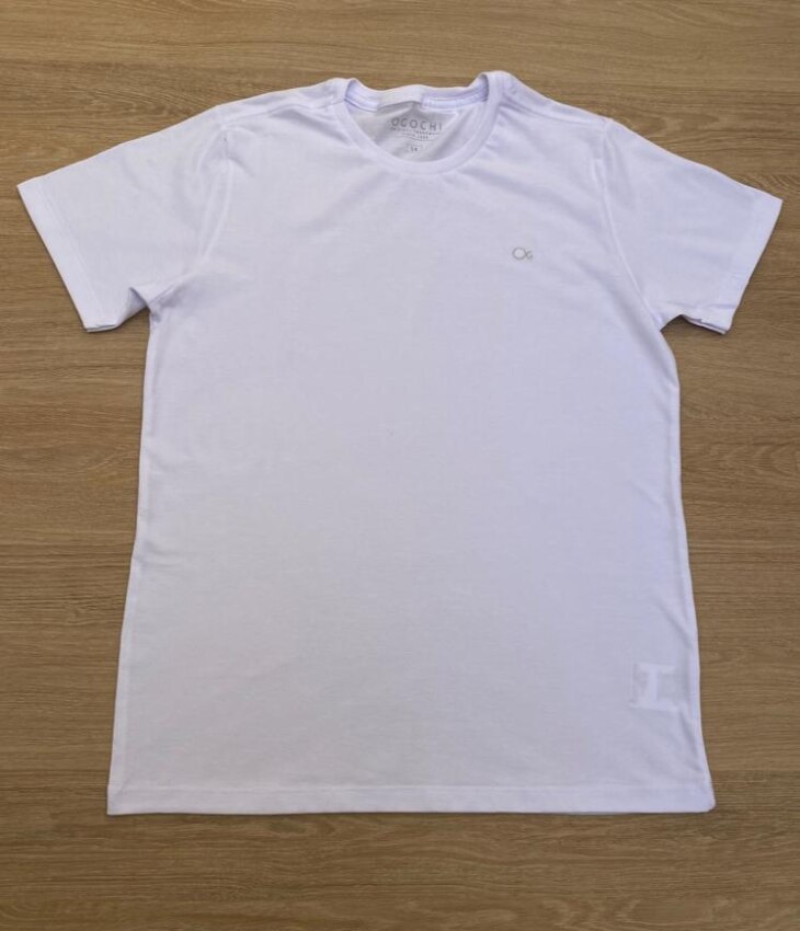 Camiseta Masculina Infantil Ogochi Essencial Branca Fernanda Ramos Kids