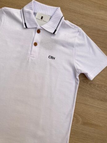 fernandaramoskids com br Camiseta Masculina Infantil Polo Tradicional Branca1