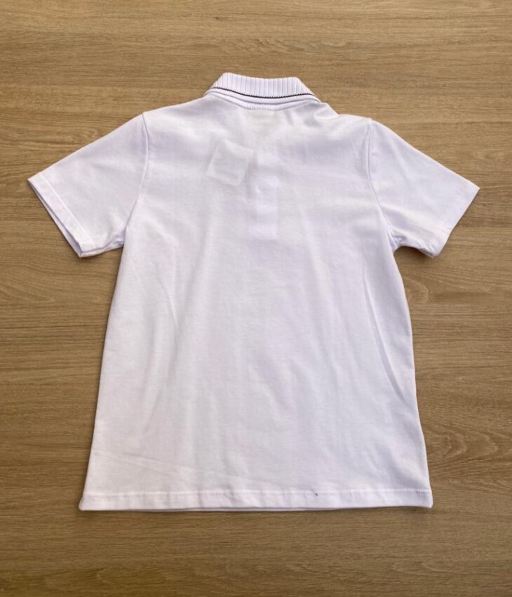 fernandaramoskids com br Camiseta Masculina Infantil Polo Tradicional Branca2