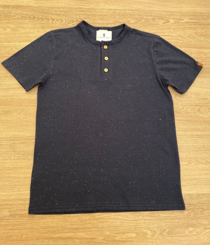 Camiseta Masculina Infantil Tradicional Manga Curta Azul Marinho Fernanda Ramos Kids