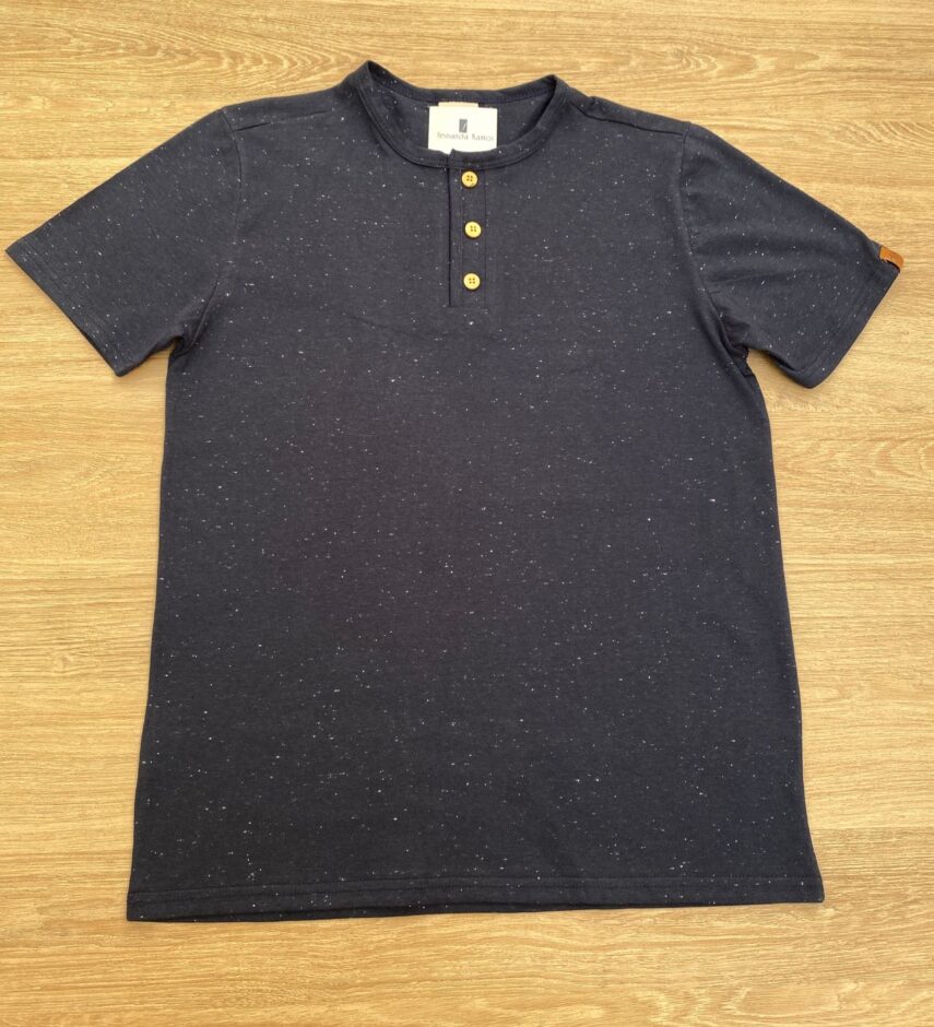 Camiseta Masculina Infantil Tradicional Manga Curta Azul Marinho Fernanda Ramos Kids