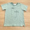 Camiseta Masculina Infantil Verde Água com Estampa de Coqueiro Fernanda Ramos Kids