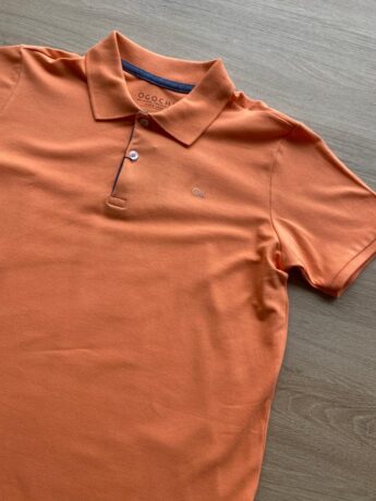 fernandaramoskids com br Camiseta Polo Masculina Infantil Manga Curta Essencial Laranja1