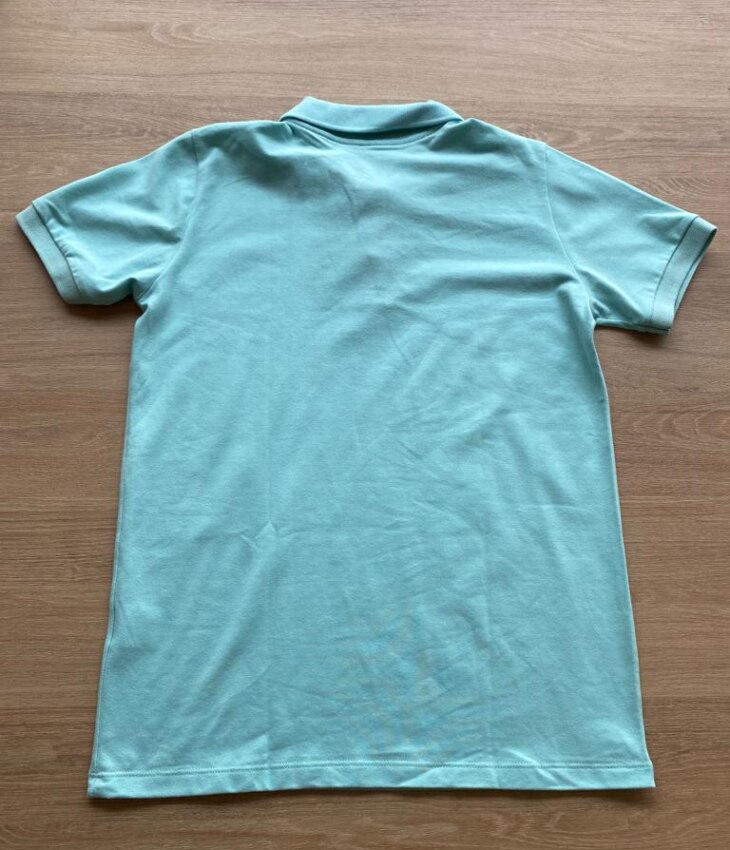 fernandaramoskids com br Camiseta Polo Masculina Infantil Manga Curta Essencial Verde Água2