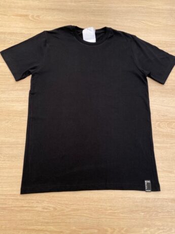 Camiseta Preta Masculina Infantil Básica Manga Curta Fernanda Ramos Kids