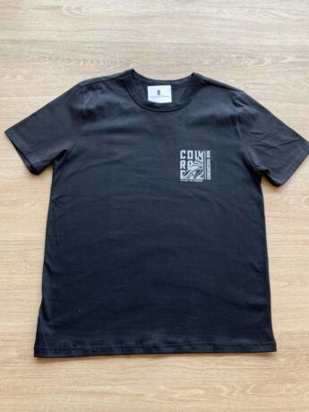 Camiseta Tradicional Masculina Infantil Explore Preta Fernanda Ramos Kids