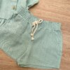 fernandaramoskids com br Conjunto Feminino Infantil Cropped com Botões e Short Verde3