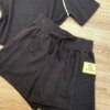fernandaramosstore com br Conjunto Feminino Juvenil Cropped e Short Preto com Detalhe Verde Lima3
