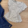 fernandaramoskids com br Conjunto Infantil Feminino Blusa Listrada e Salopete Jeans com Bolsos2
