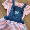 fernandaramoskids com br Conjunto Infantil Feminino Body Rosa e Salopete Estampada3