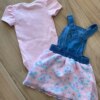 fernandaramoskids com br Conjunto Infantil Feminino Body Rosa e Salopete Estampada4