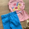 fernandaramoskids com br Conjunto Infantil Feminino Regata Rosa Cavalinho e Bermuda Azul1
