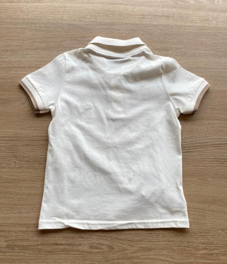 fernandaramoskids com br Conjunto Infantil Masculino Camiseta Polo Off White e Bermuda Cru com Suspensório3