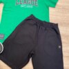 fernandaramosstore com br Conjunto Infantil Masculino Camiseta Verde e Bermuda Preta3