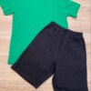 fernandaramosstore com br Conjunto Infantil Masculino Camiseta Verde e Bermuda Preta4