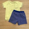 fernandaramoskids com br Conjunto Infantil Masculino Camiseta Verde Lima e Bermuda Listrada Azul3