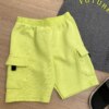 fernandaramoskids com br Conjunto Masculino Infantil Camiseta Future Cinza e Bermuda Verde2