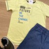 fernandaramoskids com br Conjunto Masculino Infantil Camiseta Future Verde e Bermuda Jeans2