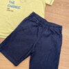 fernandaramoskids com br Conjunto Masculino Infantil Camiseta Future Verde e Bermuda Jeans3