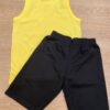 fernandaramoskids com br Conjunto Masculino Infantil Regata Amarela Start e Bermuda Preta3