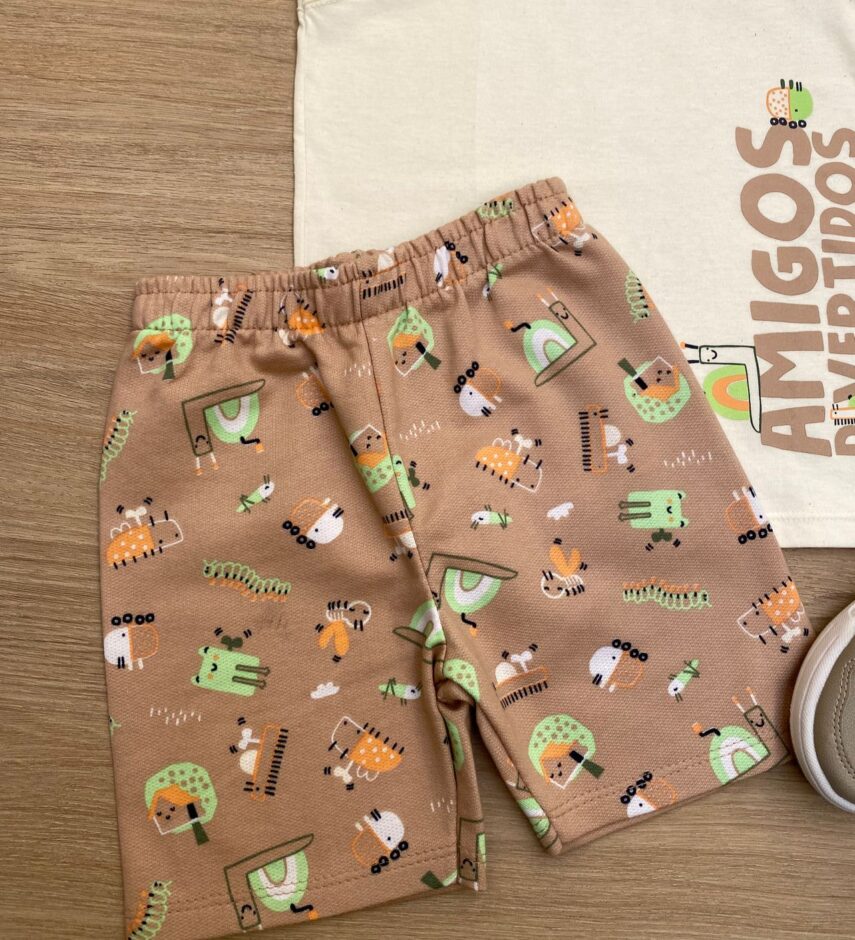 fernandaramoskids com br Conjunto Masculino Infantil Regata Off White e Bermuda Estampada2