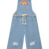 Macacão Infantil Feminino Jardineira Jeans com Amarração Fernanda Ramos Kids