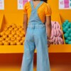 fernandaramoskids com br Macacão Infantil Feminino Jardineira Jeans com Amarração2