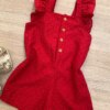 fernandaramoskids com br Macaquinho Feminino Infantil Babados nas Alças Laise Vermelho2