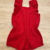 fernandaramoskids com br Macaquinho Feminino Infantil Babados nas Alças Laise Vermelho3