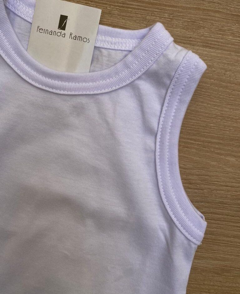 fernandaramoskids com br Regata Infantil Masculina Básica Branca1
