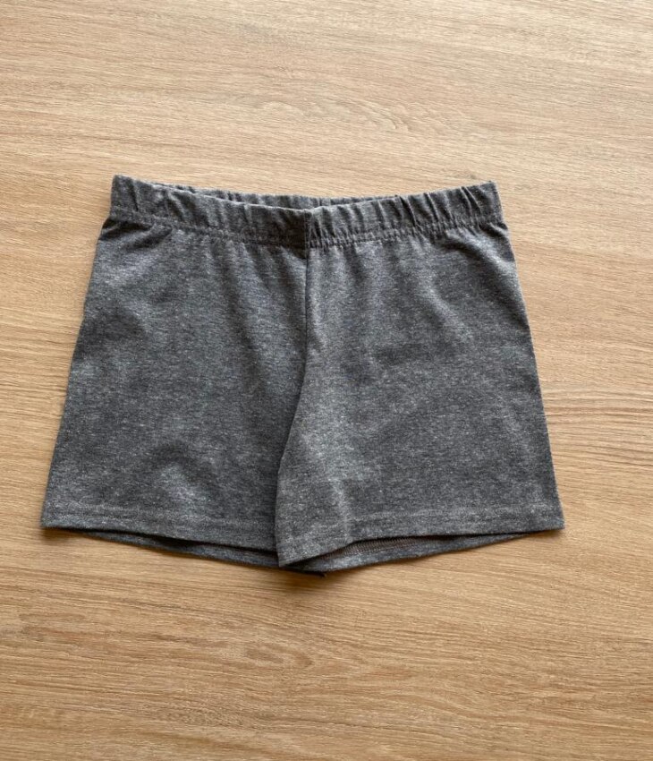 Short Tradicional Feminino Infantil Cinza Mesclado Fernanda Ramos Kids