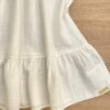 fernandaramoskids com br Vestido Infantil Feminino Branco com Manga Princesa e Detalhe de Flor1