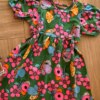 fernandaramoskids com br Vestido Infantil Feminino Manga Curta Estampado com Fundo Verde1
