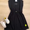 Vestido Infantil Feminino Manga Muscle My Favorite Preto Fernanda Ramos Kids