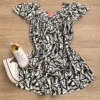 Vestido Infantil Feminino Manga Princesa Estampado de Borboletas Fernanda ramos Kids