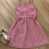 Vestido Infantil Feminino Rodado com Botões Falsos Estampado Fernanda Ramos Kids