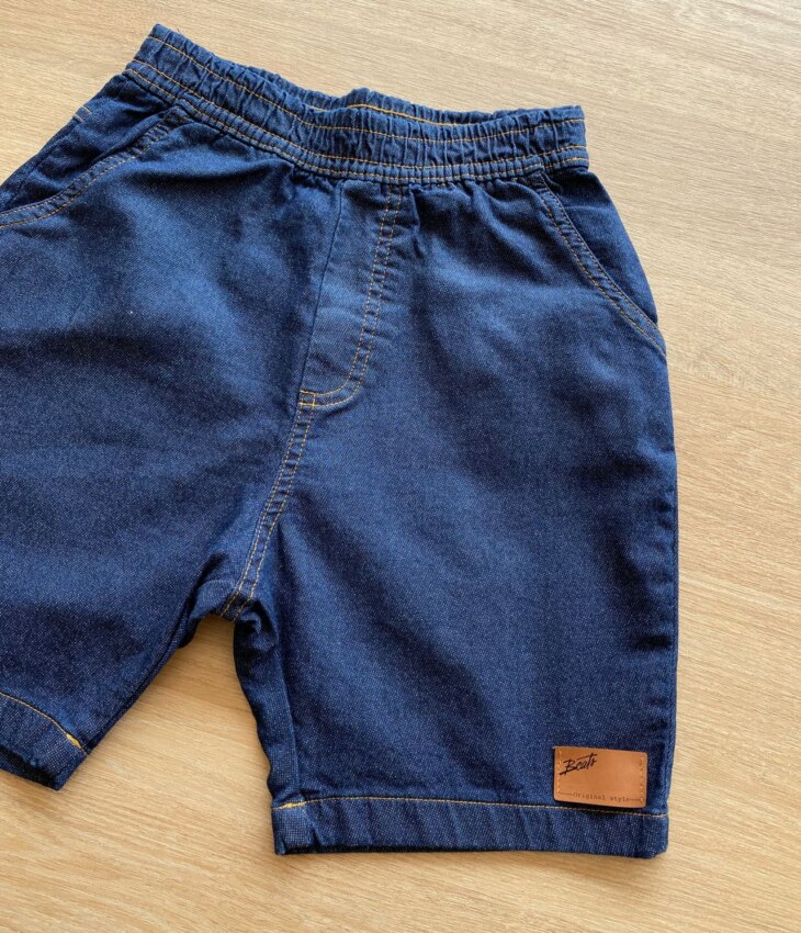fernandaramoskids com br Bermuda Jeans Masculina Infantil Lavagem Escura1