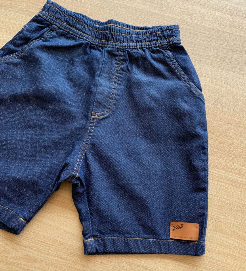 fernandaramoskids com br Bermuda Jeans Masculina Infantil Lavagem Escura1