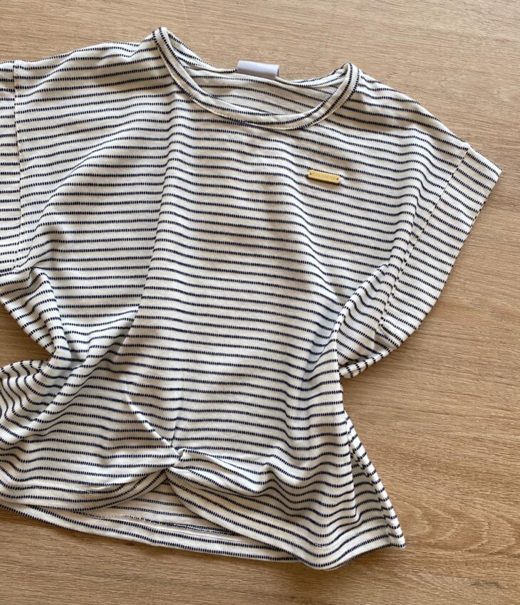 fernandaramoskids com br Blusa Feminina Infantil Branca Listrada de Preto1
