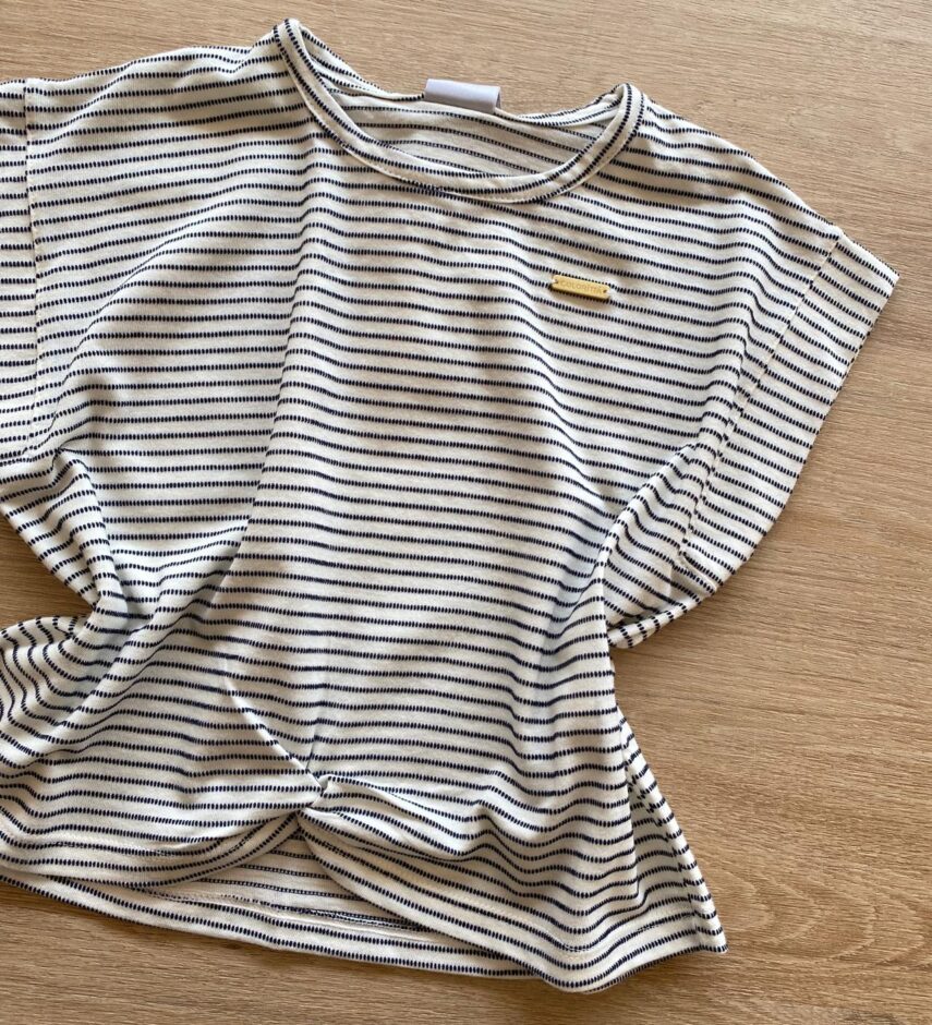 fernandaramoskids com br Blusa Feminina Infantil Branca Listrada de Preto1
