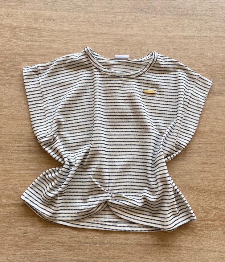 fernandaramoskids_com_br- Blusa Feminina Infantil Branca Listrada de Preto Fernanda Ramos Kids