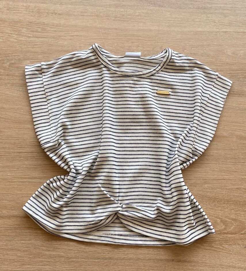 fernandaramoskids_com_br- Blusa Feminina Infantil Branca Listrada de Preto Fernanda Ramos Kids