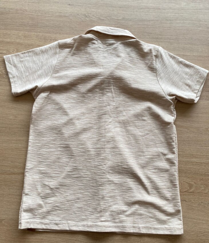 fernandaramosstore com br Camisa Masculina Juvenil Manga Curta Bege Mesclado2