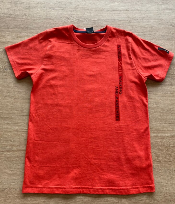 Camiseta Masculina Infantil World Manga Curta Vermelha Fernanda Ramos Kids