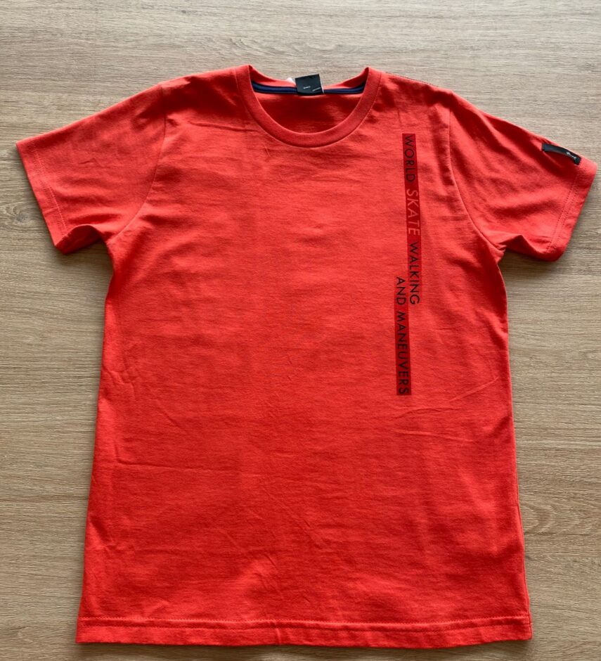 Camiseta Masculina Infantil World Manga Curta Vermelha Fernanda Ramos Kids