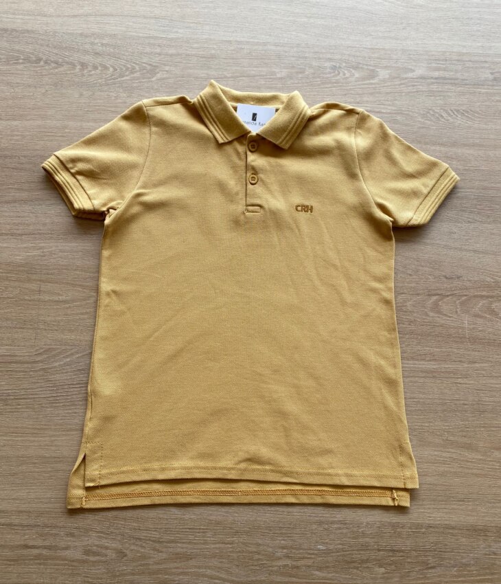 Camiseta Polo Infantil Masculina Tradicional Caramelo Fernanda Ramos Kids