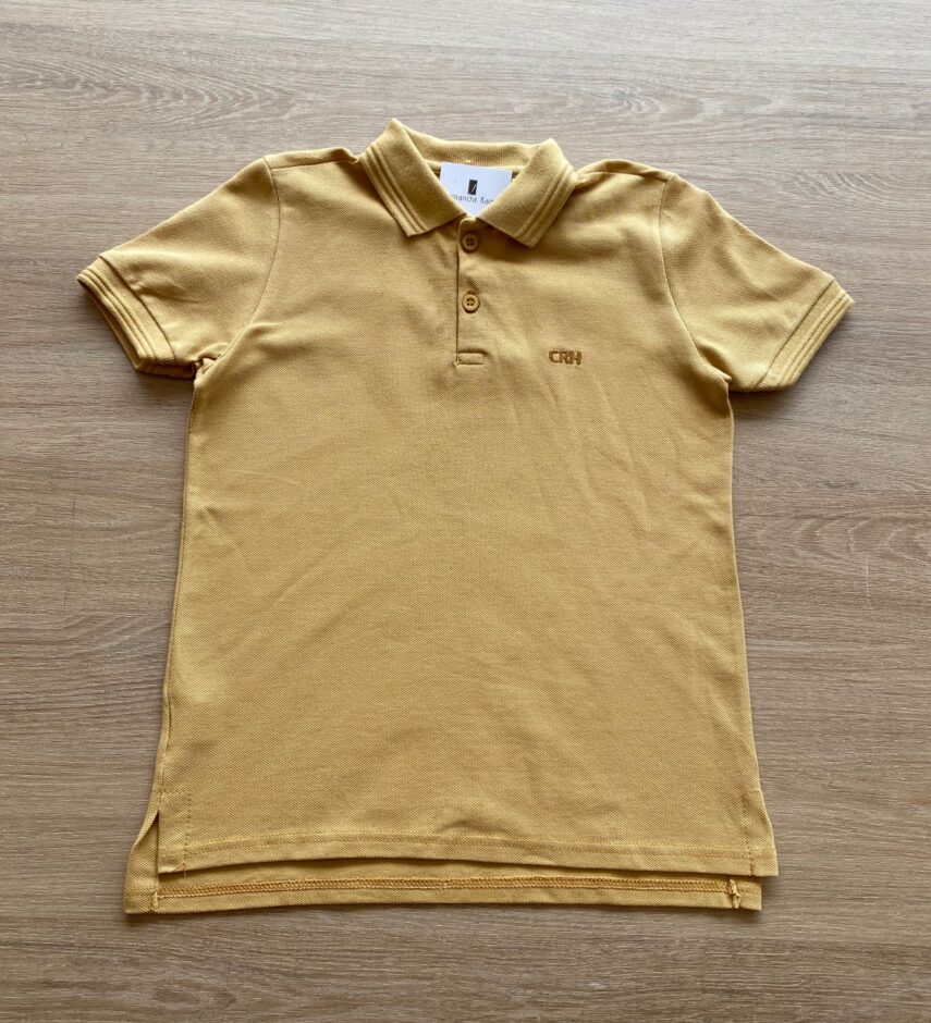 Camiseta Polo Infantil Masculina Tradicional Caramelo Fernanda Ramos Kids
