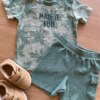 fernandaramoskids com br Conjunto Masculino Infantil Camiseta Estampada e Bermuda Verde1